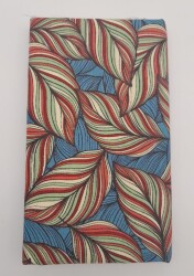 Angel Çanta Aksesuar 90X50 Cm Duck Astarlık Kumaş Sarma Yaprak Mavi Yeşil Desenli No:18 - 2