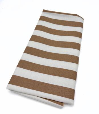 Angel Çanta Aksesuar 90x50 cm Duck Astarlık Kumaş Sütlü Kahve Çizgili - 1