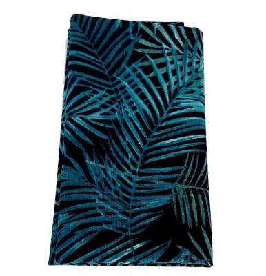 Angel Çanta Aksesuar 90X50 Cm Duck Kumaş Astarlık Lacivert Yaprak Desen - 1