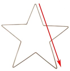 Angel Çanta Aksesuar Yıldız Tel Çember 30 Cm - 2