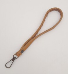 Angel Çanta Aksesuar Gerçek Deri Açık Taba Renk Elcik Antik Metalli - 2