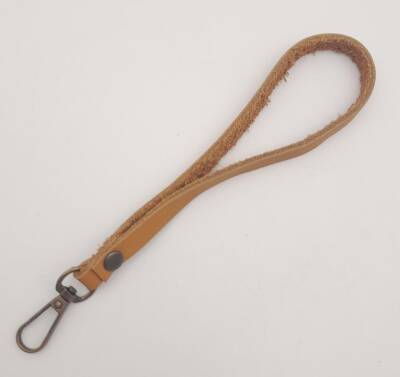 Angel Çanta Aksesuar Gerçek Deri Açık Taba Renk Elcik Antik Metalli - 3