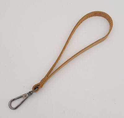 Angel Çanta Aksesuar Gerçek Deri Açık Taba Renk Elcik Füme Metalli - 2