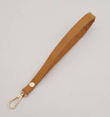 Angel Çanta Aksesuar Gerçek Deri Açık Taba Renk Elcik Light Gold Metalli - 1