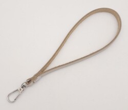 Angel Çanta Aksesuar Gerçek Deri Bej Renk Elcik Gümüş Metalli - 2