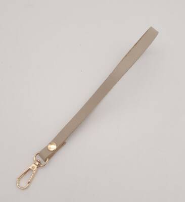 Angel Çanta Aksesuar Gerçek Deri Bej Renk Elcik Light Gold Metalli - 1