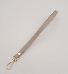 Angel Çanta Aksesuar Gerçek Deri Bej Renk Elcik Light Gold Metalli - Angel Çanta Aksesuar