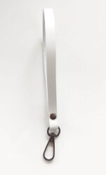 Angel Çanta Aksesuar Gerçek Deri Beyaz Renk Elcik Metali Füme - Angel Çanta Aksesuar