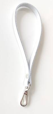 Angel Çanta Aksesuar Gerçek Deri Beyaz Renk Elcik Metali Gümüş - 1