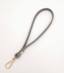 Angel Çanta Aksesuar Gerçek Deri Gri Renk Elcik Light Gold Metalli - 2