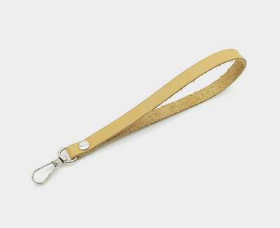 Angel Çanta Aksesuar Gerçek Deri Ham Doğal Renk Elcik Gümüş Metalli - 1