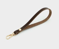 Angel Çanta Aksesuar Gerçek Deri Kahverengi Elcik Light Gold Metalli - Angel Çanta Aksesuar