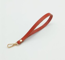 Angel Çanta Aksesuar Gerçek Deri Kırmızı Renk Elcik Light Gold Metalli - Angel Çanta Aksesuar