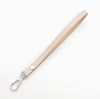 Angel Çanta Aksesuar Gerçek Deri Krem Renk Elcik Gümüş Metalli - 1