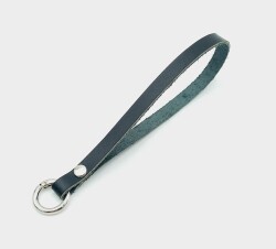 Angel Çanta Aksesuar Gerçek Deri Siyah Renk Halkalı Elcik Gümüş Metalli - Angel Çanta Aksesuar