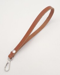 Angel Çanta Aksesuar Gerçek Deri Taba Renk Elcik Gümüş Metalli - 3