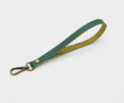 Angel Çanta Aksesuar Gerçek Deri Yeşil Renk Elcik Antik Metalli - 1