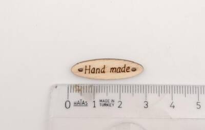 Angel Çanta Aksesuar 0.8X2.8 Cm Cm Ahşap Etiket 1 Adet No:3 - 2