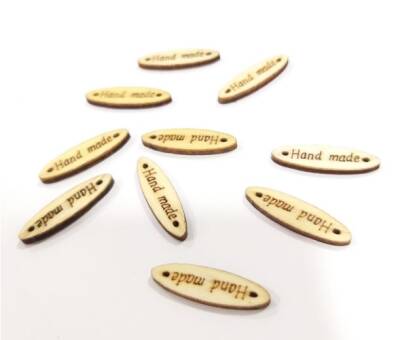 Angel Çanta Aksesuar 0.8X2.8 Cm Cm Ahşap Etiket 1 Adet No:3 - 3