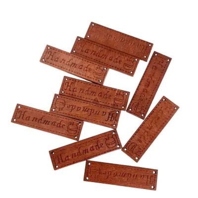 Angel Çanta Aksesuar 10'Lu Ahşap Büyük Etiket 1.8X6.2 Cm - 1
