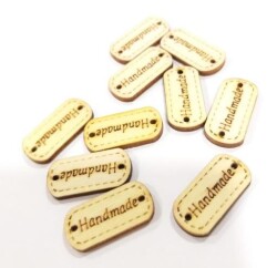 Angel Çanta Aksesuar 10'Lu Ahşap Etiket 1.1X2.3 Cm No:2 - Angel Çanta Aksesuar