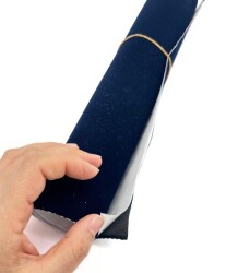 Angel Çanta Aksesuar Yapışkanlı Lacivert Renk Nubuk Kumaş, Abiye Çanta Kalıp Astarı - 1