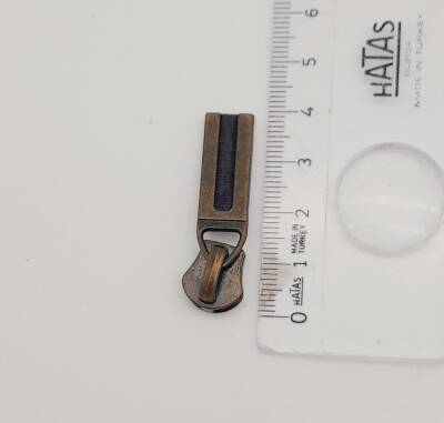 Angel Çanta Aksesuar Antik Renk 4 Cm Fermuar Başı - 3