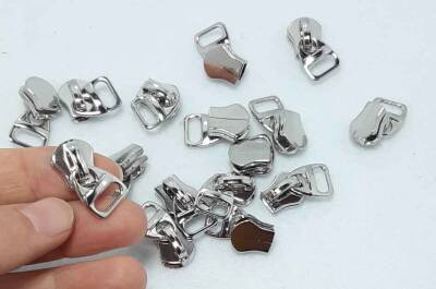 Angel Çanta Aksesuar Gümüş Fermuar Başı - 1