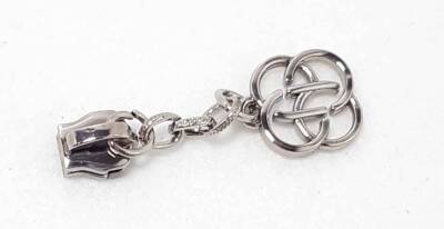 Angel Çanta Aksesuar Gümüş Fermuar Başı Örgü Desen - 1