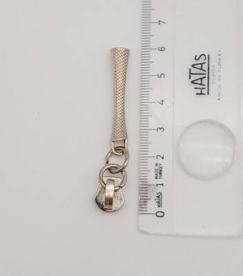 Angel Çanta Aksesuar Gümüş Renk 6 Cm Fermuar Başı - 3