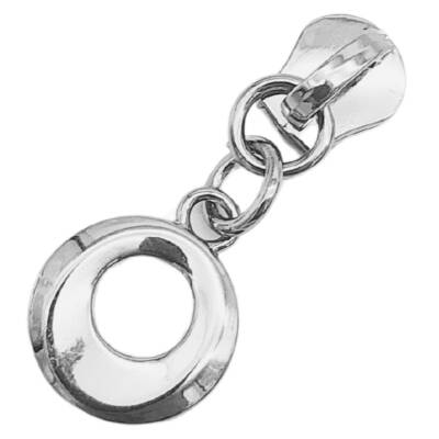 Angel Çanta Aksesuar Gümüş Renk Yuvarlak Tutmalı Fermuar Başı - 1