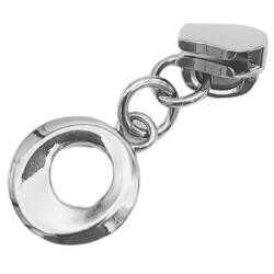 Angel Çanta Aksesuar Gümüş Renk Yuvarlak Tutmalı Fermuar Başı - 2