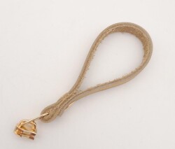 Angel Çanta Aksesuar Hardal Renk Gerçek Derili Light Gold Döngülü Fermuar Başı - 2