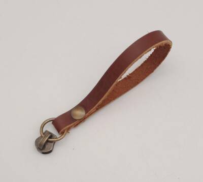 Angel Çanta Aksesuar Kızıl Kahve Renk Gerçek Derili Antik Döngülü Fermuar Başı - 1