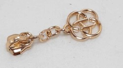 Angel Çanta Aksesuar Light Gold Fermuar Başı Örgü Desen - Angel Çanta Aksesuar