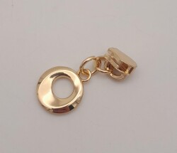 Angel Çanta Aksesuar Light Gold Renk Yuvarlak Tutmalı Fermuar Başı - 3