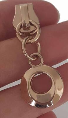 Angel Çanta Aksesuar Light Gold Renk Yuvarlak Tutmalı Fermuar Başı - 5