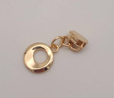 Angel Çanta Aksesuar Light Gold Renk Yuvarlak Tutmalı Fermuar Başı - 3