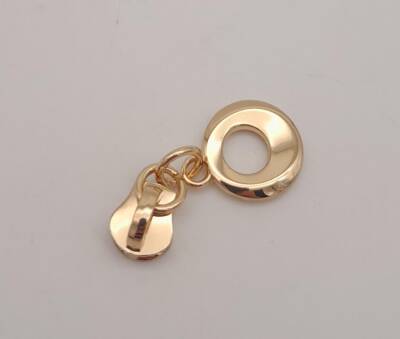 Angel Çanta Aksesuar Light Gold Renk Yuvarlak Tutmalı Fermuar Başı - 4