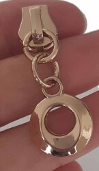 Angel Çanta Aksesuar Light Gold Renk Yuvarlak Tutmalı Fermuar Başı - 5