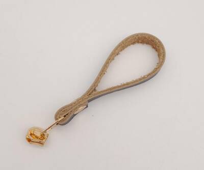 Angel Çanta Aksesuar Mor Gerçek Derili Light Gold Döngülü Fermuar Başı - 2