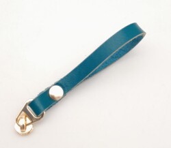 Angel Çanta Aksesuar Turkuaz Renk Gerçek Derili Light Gold Döngülü Fermuar Başı - Angel Çanta Aksesuar