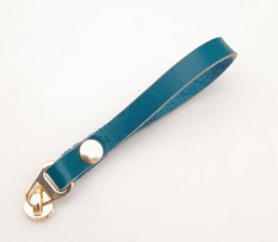 Angel Çanta Aksesuar Turkuaz Renk Gerçek Derili Light Gold Döngülü Fermuar Başı - 1