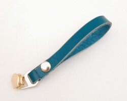 Angel Çanta Aksesuar Turkuaz Renk Gerçek Derili Light Gold Döngülü Fermuar Başı - 3