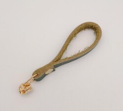 Angel Çanta Aksesuar Yeşil Gerçek Derili Light Gold Döngülü Fermuar Başı - 2