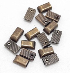 Angel Çanta Aksesuar Antik Renk Fermuar Stop, Büzgü Ucu (10 Adet) - Angel Çanta Aksesuar