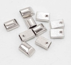 Angel Çanta Aksesuar Gümüş Renk Fermuar Stop, Büzgü Ucu (10 Adet) - Angel Çanta Aksesuar