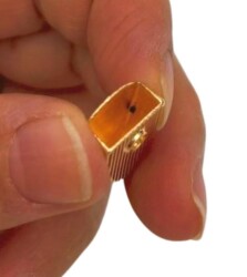 Angel Çanta Aksesuar Light Gold Renk Fermuar Stop Büzgü Ucu 2 Adet - 4