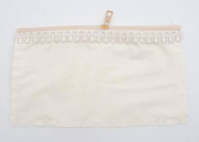 Angel Çanta Aksesuar 25x15 cm Dikilmiş Fermuarlı Astar Krem Renk - 1