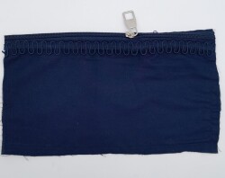 Angel Çanta Aksesuar 25x15 cm Dikilmiş Fermuarlı Astar Lacivert Renk - Angel Çanta Aksesuar